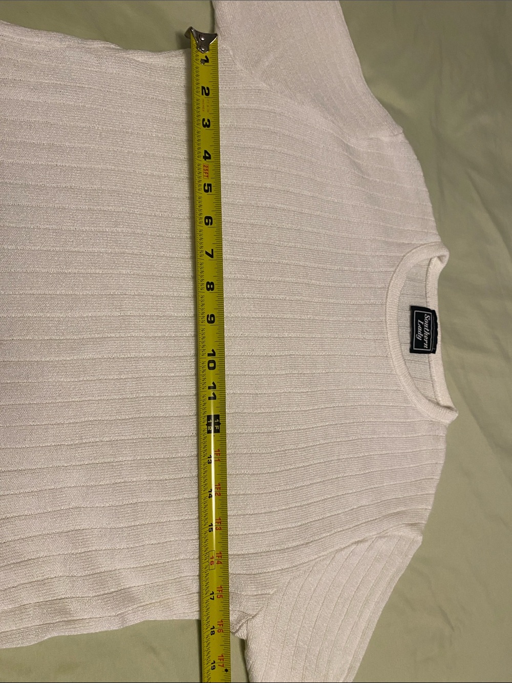 Southern Lady White Ribbed Short-Sleeve Tee - Picture 6 of 8